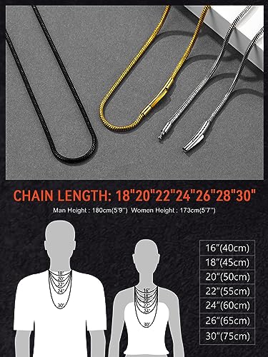 Faithheart TN12559K-2-18#-U Gold Round Snake Chain Jewelry Women Diy Slim Chain Necklace Gold Plated 18 Inch 2Mm Shiny Charms thumb #5