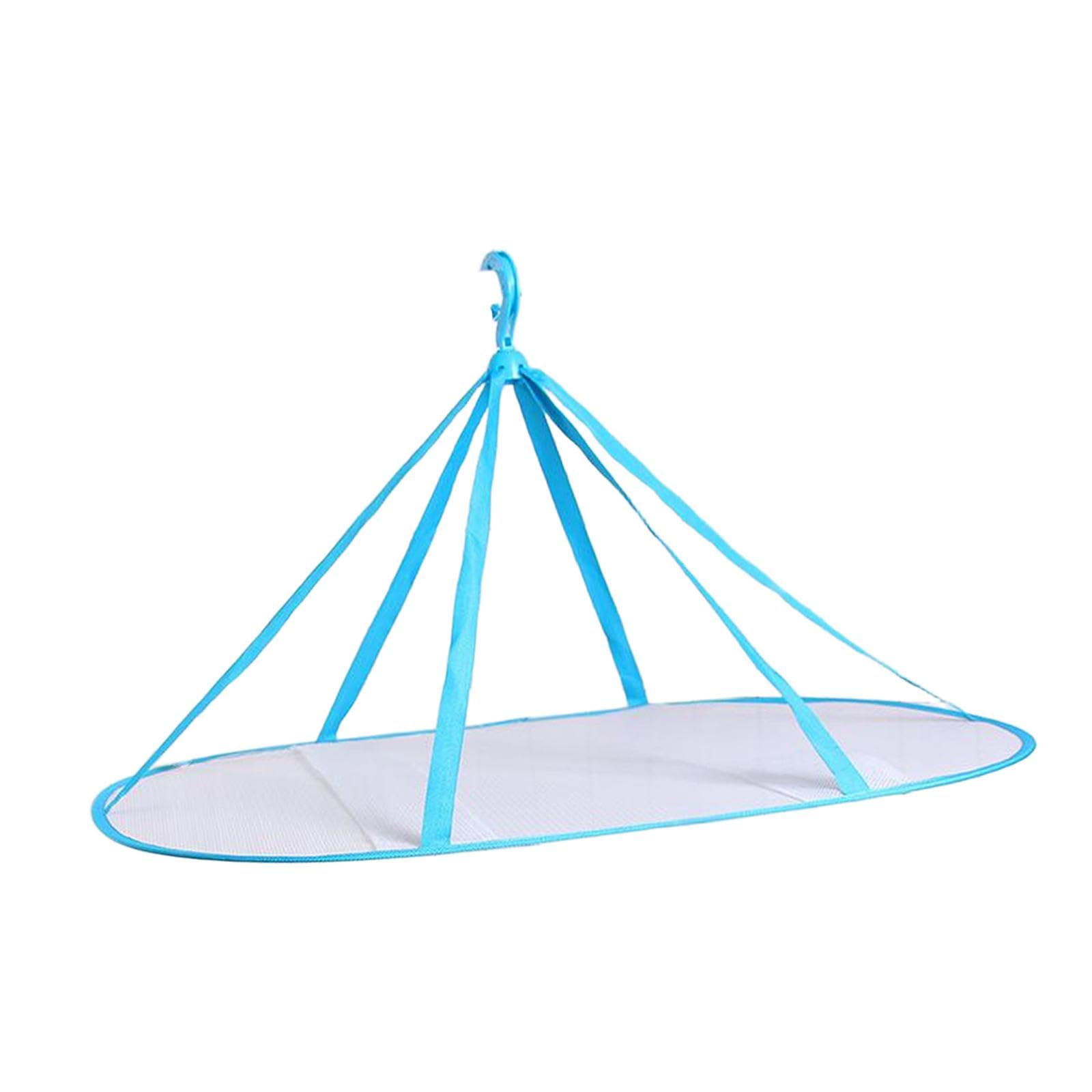 Sweater Rack Mesh Clothes Basket Portable with Hook for Toys Swimwear Clothes Indoor Or Outdoor Single Layer