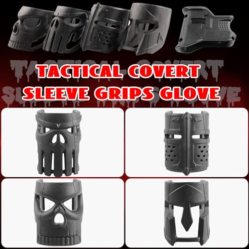 TRSAIM Tactical Covert Sleeve Grips Glove, Grip Slip-On Holster for Pistol Gun Nylon Universal Fit and Easy Installation (Black)