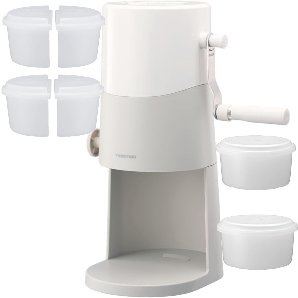 Amazon | 【製氷カップ4個増量】手動ふわふわとろ雪かき氷器 ライト