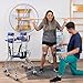 Altsuceser Adult Walker, Non Slip Anti Tilt Walker for The Elderly Adjustable Height and Width, Walking Assistance Equipment for The Disabled Post Operative Rehabilitation Training Haku