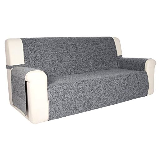 Blindecor Paula - Protector sofá 3 plazas, Color Gris