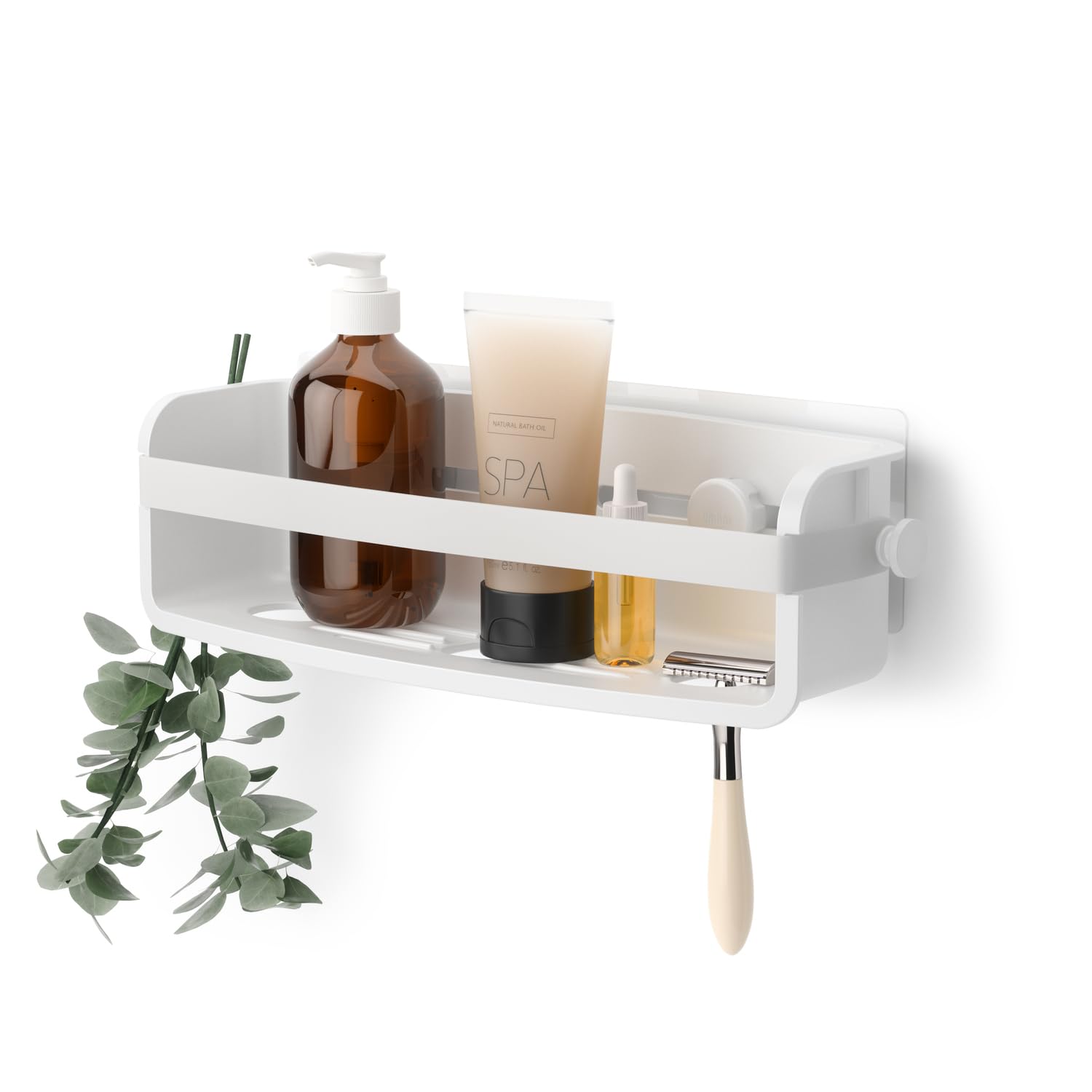Shower Caddy Organizer Adhesive - Shampoo Holder Bin for Bathroom Storage