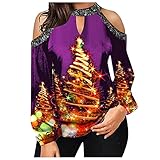 Camisetas para mujer con hombros descubiertos para mujer, cuello en V, parte superior verde, conjunto de bikini, ropa de talla grande, camiseta blanca lisa, vestidos para invitados de boda, Morado (,