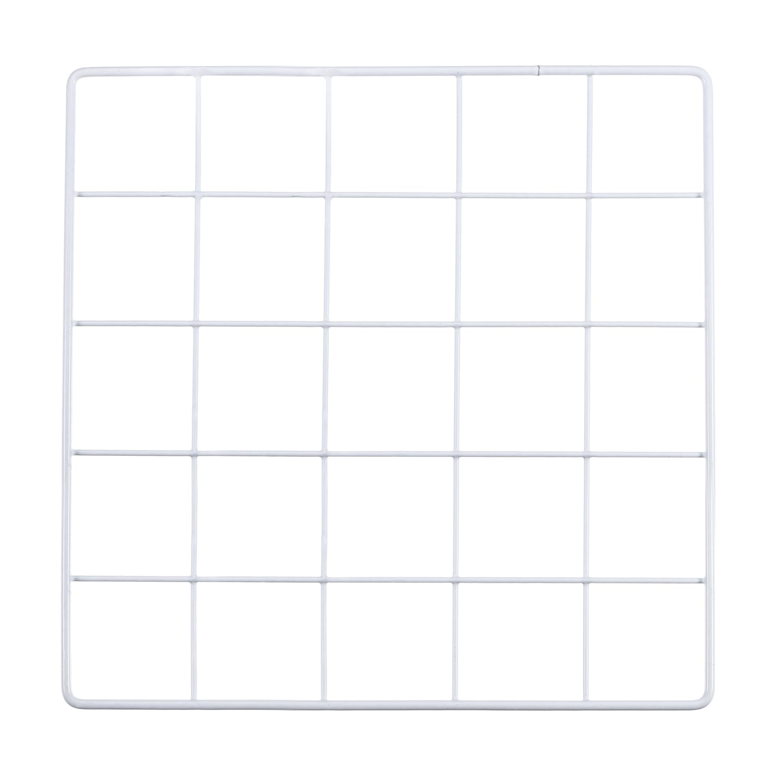 PATIKIL 10x10 Wire Grid Panel, 1 Pcs Iron Decorative Wall Grid for Living Room Bedroom Photo Display Holders Hanging Frame Home Decorations, White