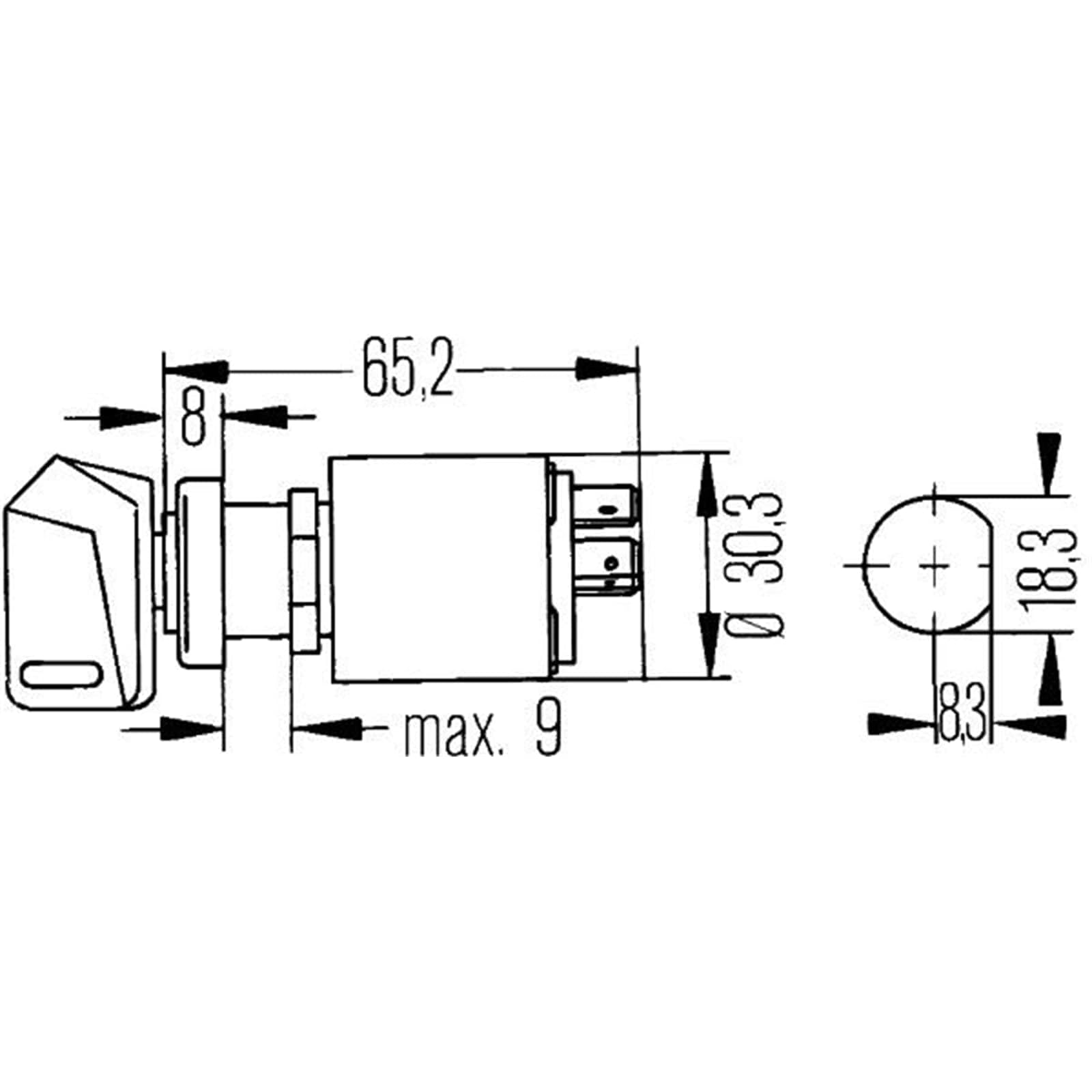 HELLA 6JK 007 232-001 Interruptor de encendido/arranque