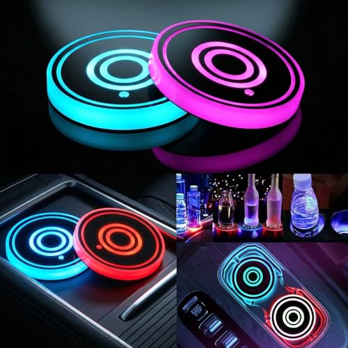 Luces LED para Portavasos de Auto 2 Piezas Multicolor miniatura 6