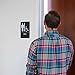 USA Made - Men's and Women's Restroom Signs ADA-Compliant Bathroom Door Signs for Offices, Businesses, and Restaurants, Black, Blue, Grey and Taupe/Tan Colors (Black Handicap)