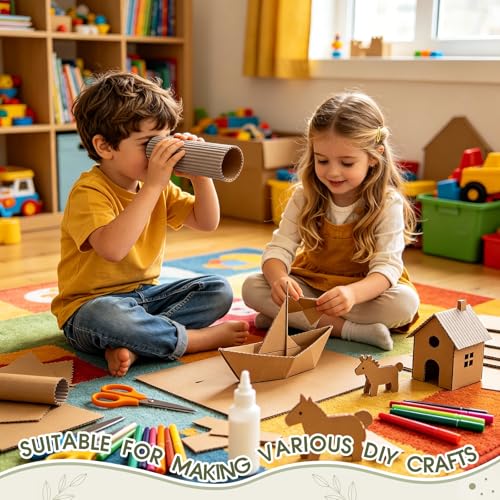 Image of MotiMind Corrugated Cardboard Roll, 36 x 200 Inch Single Face Cushioned | Wrap Corrugated Cardboard Paper for Shipping, Packing, Moving, Crafts & Floor Protection