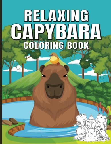 Relaxing Capybara Coloring Book: Funny Capybara Book With Mandalas