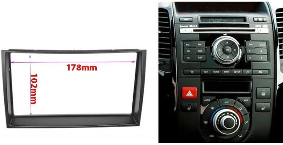 に適合する キア・ベンガ 2009-2014 ダブルDIN フェイシア ラジオ DVD ステレオ CD パネル ダッシュマウント 取
