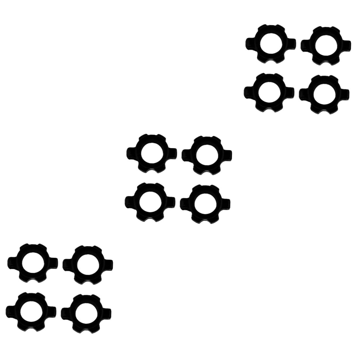 BESPORTBLE 12pcs Barbell Nut Screw Clamps Pe Fitness Equipment Accessories for Secure Weightlifting Compatible Dumbbell Bars Lightweight and Wear-Resistant