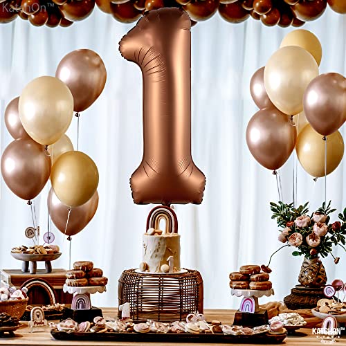 Image of KatchOn Number 1 Balloon For 1st Birthday Decorations, 40 Inch