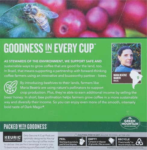 Image of Green Mountain Coffee Roaster Dark Magic Keurig Single-Serve K-Cup Pods, Dark Roast Coffee, 32 Count (Pack of 4)