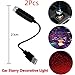 Produktbild Neue USB Auto Atmosphäre Lampe Innenraum Ambient Sterne Licht LED Projektor Sternenhimmel Auto Lkw Home Speckle Licht Himmel Projektionslampe (rot + blau)
