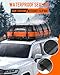 Car Rooftop Cargo Carrier Bag, 21 Cubic Feet Waterproof Heavy Duty 840D Car Roof Bag for All Vehicle with/Without Racks - Anti-Slip Mat, 6 Door Hooks, Storage Bag, 2 Extra Straps