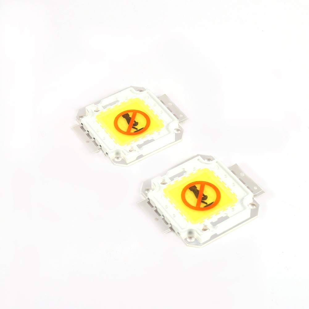Othmro 2Pcs 52mmx46mm LxW 20W COB Chip Bulb Super Bright High Power, 120lm6500K Aluminum LED Bulb Surface Mounted Devices Light Beads,Floodlight for Camper Light Bulb, Home Reading, Light Marine Lamps