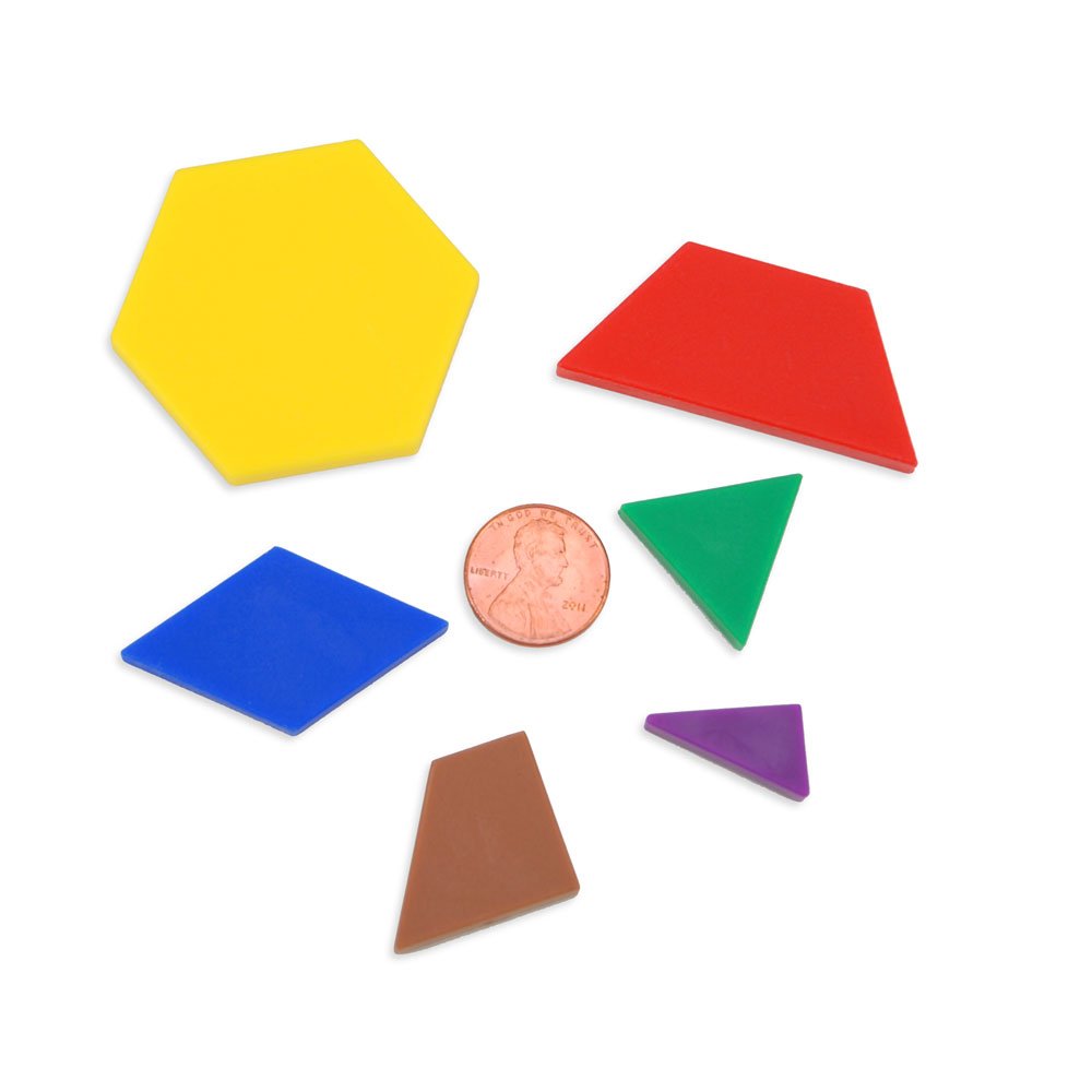 EAI Education Pattern Block Activity Cards - Advanced Set For Grades 3-6, 16 Double-Sided Cards