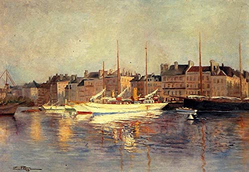 Peinture murale Saint-Tropez Edmond Marie Petitjean pour sublimer un grand mur de salon vide