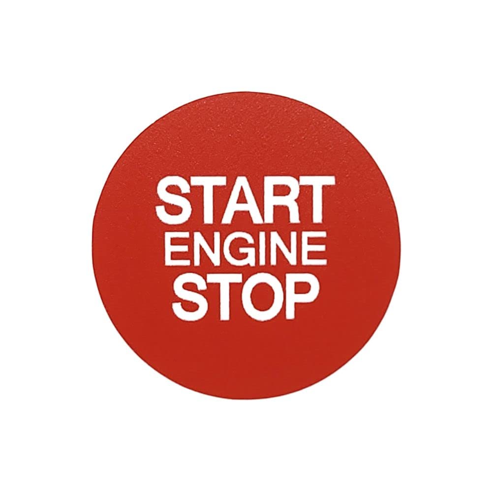 4R Quattroerre.it 17160 Start Engine Stickers for Alfa Giulia Stelvio and Tonale, Red, Set of 2