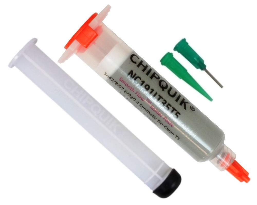 Smooth Flow Low Temp Solder Paste Sn42/Bi57.6/Ag0.4 T5 35g Syringe