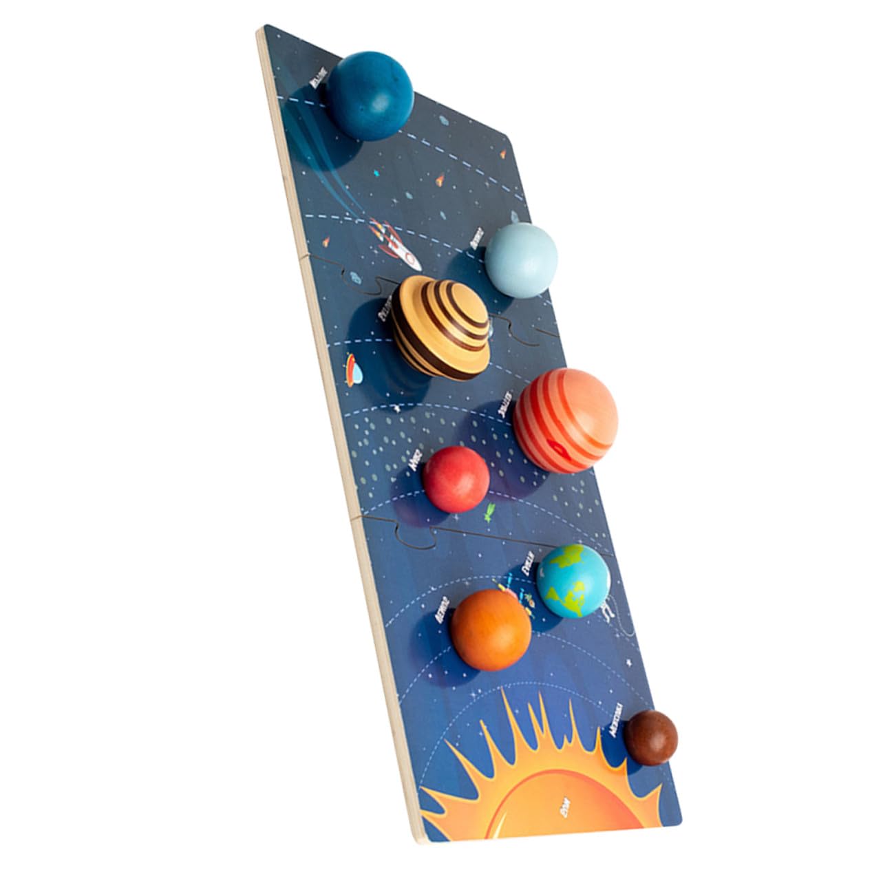 Rompecabezas de Planetas Sistema Solar 1 Juego de Madera para Niños