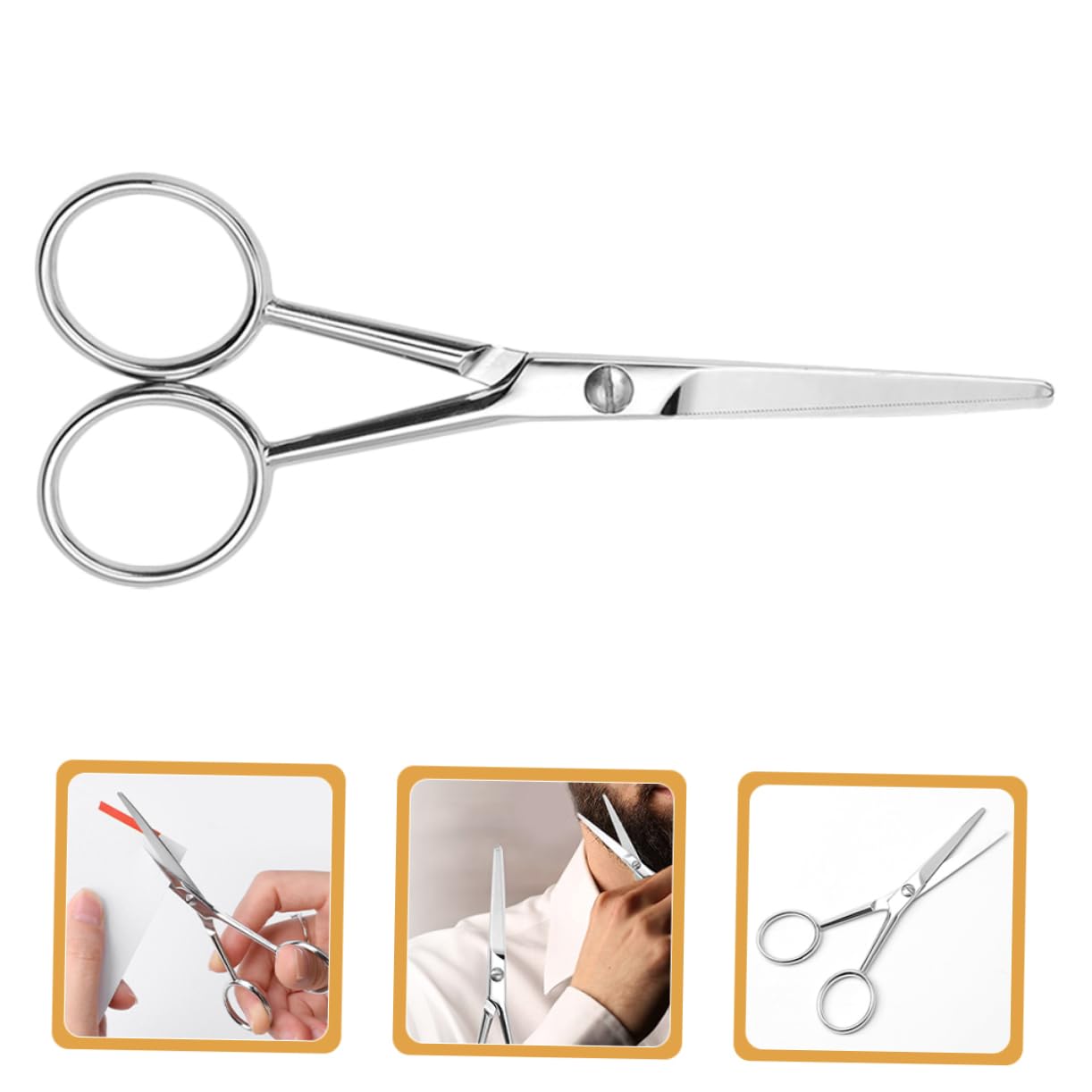 SOESFOUFU Men's Grooming Tools Precision Beard Trimmer Stainless Steel Hair Scissors