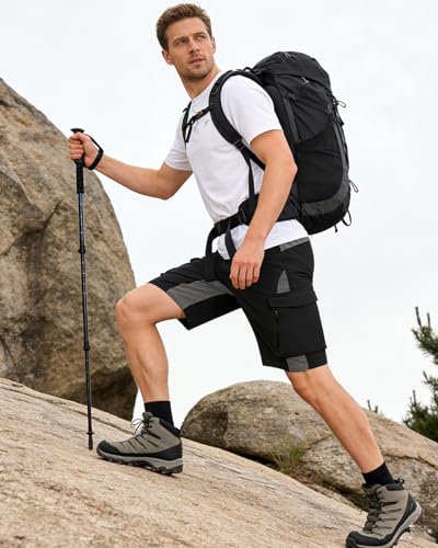 Image of VAYAGER Men's Hiking Cargo Shorts Lightweight Multi Pocket Casual Outdoor Travel Shorts for Fishing Camping