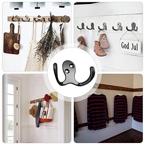 Zaybod 12 Pcs Double Coat Hooks Hardware thumb #2