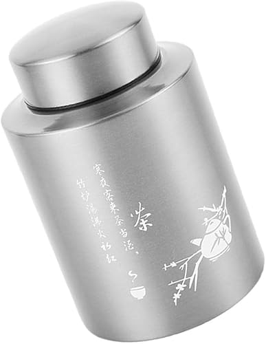 Contenedor de galletas de acero inoxidable para té, florero de flores vintage, contenedor sellado, tarros de té sueltos, caja de envoltura de té,