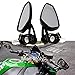 Moto Rétroviseurs Latéraux 7/8"22mm Alliage d'Aluminium Guidon Rétroviseurs pour vélo de Sport Scooter Cruiser(Noir)