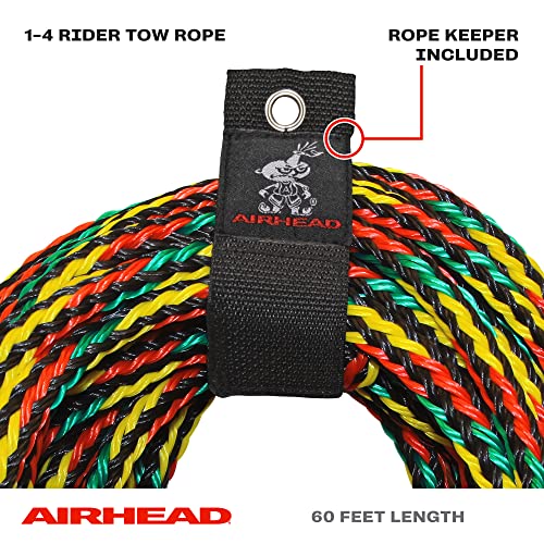 Airhead Tow Rope | 1-4 Rider Rope For Towable Tubes Multi, 9/16" #TOP1