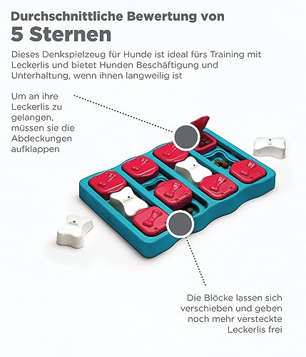 Outward Hound Nina Ottosson Hundespielzeug Intelligenz - Stufe 2 Erfahrene - Leckerli-Spender, Beschäftigung & Intelligenzspielzeug für Hunde & Welpen, bei Langeweile & mentaler Stimulation