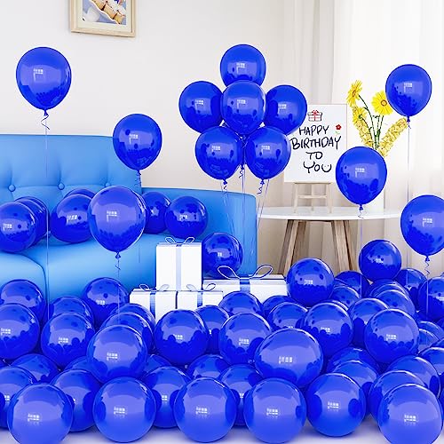 Ballons Bleus, 50 Pièces Ballons Bleus Mat Latex 5 pouces Petits Mini Ballon Sarcelle avec Ruban pour Femmes Garçons Filles Fête d'Anniversaire Diplôme...