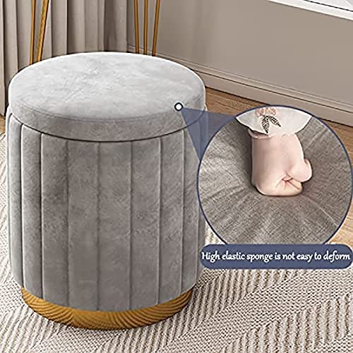 Taburete redondo tapizado reposapiés Lar Capaci silla baja salon dormitorio 3