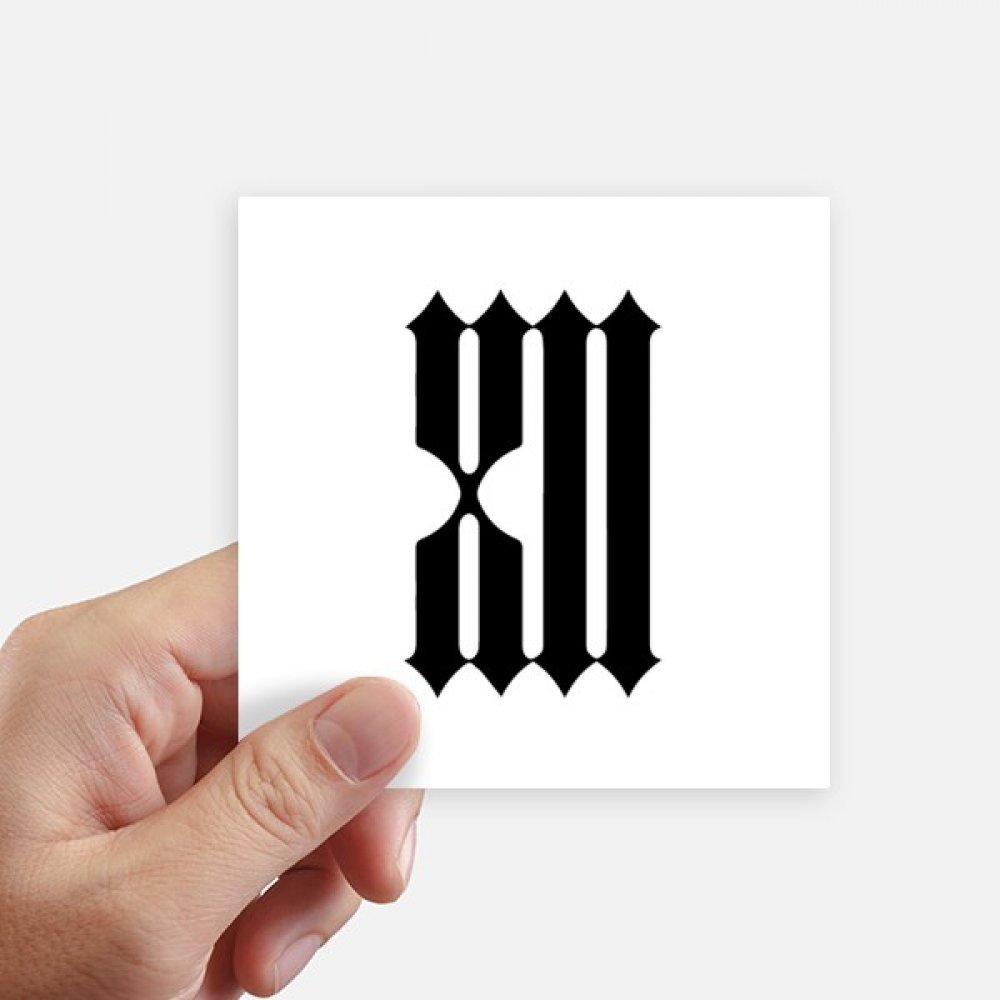 Autocollant Roman Douze Chiffres silhouette noire 10cm x 10cm pour stickers motobike 8Pcs