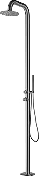 HEATGENE Outdoor Shower with Handheld Shower Head and Body Jets for Bathroom or Outside/Poolside/Patio Drench Shower -Grey