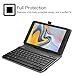 FINTIE Folio Keyboard Case for Samsung Galaxy Tab A 8.0 2018 Model SM-T387, Premium PU Leather Stand Cover with Removable Wireless Bluetooth Keyboard, Black