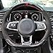 Compatible avec Volkswagen Golf 7 GTI Golf R MK7 Polo Scirocco, Couvre-Volant de Voiture Doux Micro Stretch en Daim Couture Motif Fibre de Carbone Meilleure adhérence