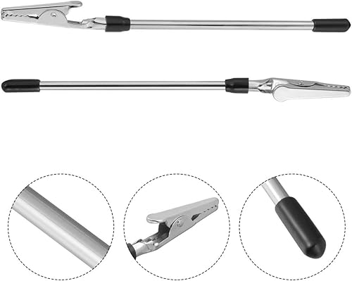 Miniatura 7 de EXCEART 5 clips de notas de metal de alambre de cocodrilo, clips de notas de metal, pinza de cocodrilo de cola larga, soporte para fotos, soporte
