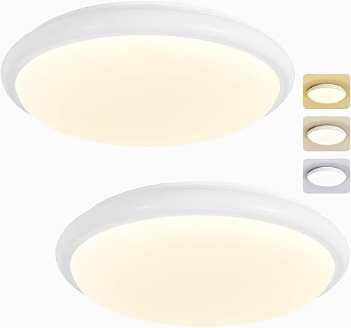 DPXEKQ Lámpara de techo empotrada, lámpara de techo de pasillo de 12 pulgadas, 36 W, 3000 K, 4000 K, 6000 K, luces de techo LED, montaje de techo