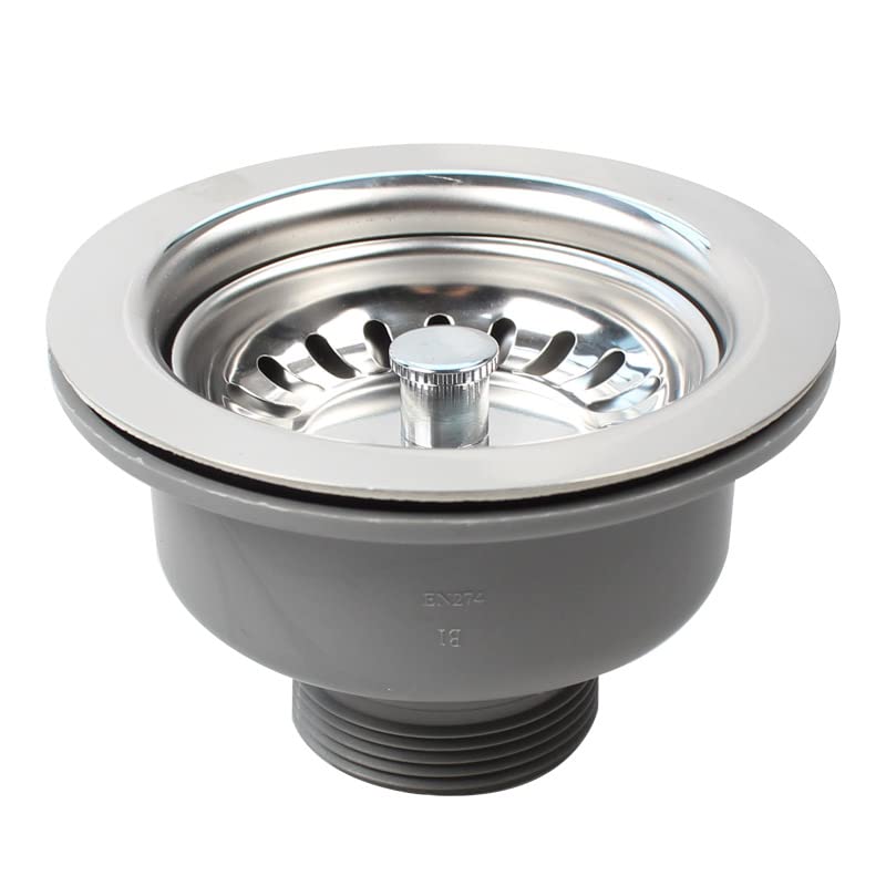 Talea SUS304 Stainless Steel Kitchen Sink Basket Strainer,114MM Valve for Kitchen Sink,XK223C048-U, White