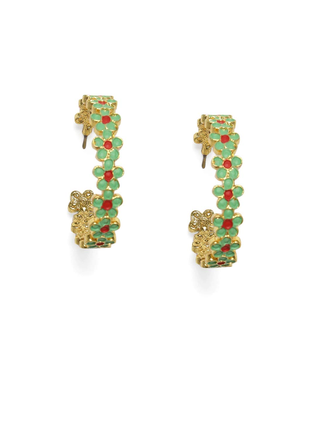 ZAVERI PEARLS Stud Earrings for Women (Golden) (ZPFK9923) (B08Q3T923G) Amazon Price History, Amazon Price Tracker