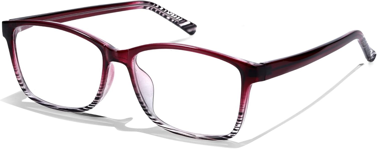 VIEWBETTER Reading Glasses with Smoky Quartz Lens - Natural Crystal Stone/Clear Real Glass - Scratch Resistant UV Protection