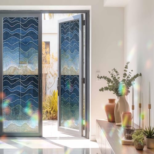 Película de privacidad para ventana efecto arcoíris 79x18 in miniatura 3