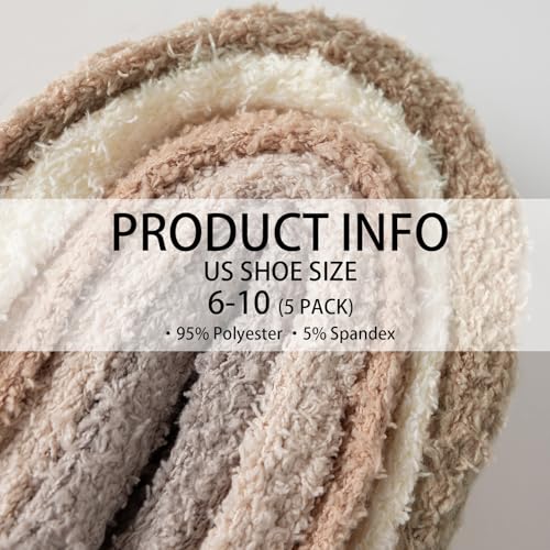 Image of Pleneal Fuzzy Socks for Women - Womens Fluffy Socks, Warm Cozy Winter Slipper Sock for Women Sleep Christmas Home socks