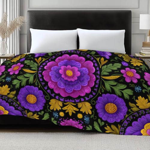 Couverture en flanelle microfibre haut de gamme violette