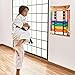 Tilhumt Karate Belt Display Rack Holder, Bamboo Taekwondo Belt Display with Stickers, Martial Arts Belt Display for 8 Belts with Medals Hanger, Ideal for BJJ Jiu Jitsu Gift (Walnut)
