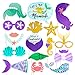 Produktbild Amosfun Meerjungfrau Foto Booth Props Kit Lassen Sie Uns Meerjungfrauen Geburtstag Photo Booth Zubehör Baby Shower Party Dekoration Lieferungen, Pack von 18 (Keine DIY benötigt)