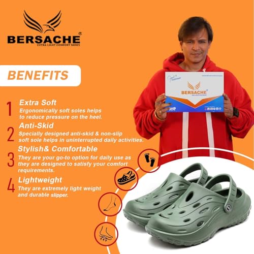 Image of BERSACHE Extra Soft Classic Casual with Back Strap Regular wear with Ultra Soft & Flexibility Technology Slipper for Men's & Boy's